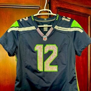 Bedazzled Seattle Seahawks Women’s Jersey